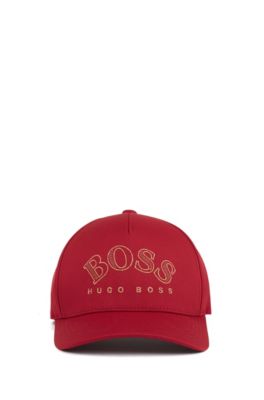 red hugo boss hat