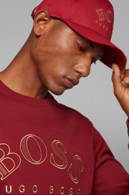 red hugo boss hat