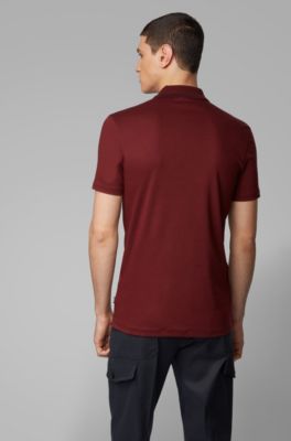 hugo boss maroon polo shirt