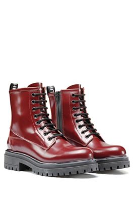 hugo deep red boots