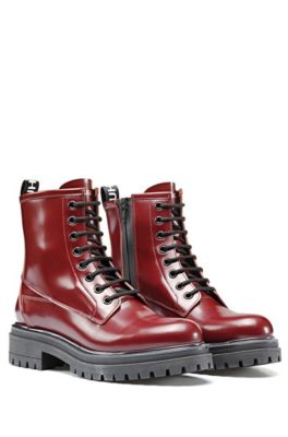 hugo boss deep red boots Online 