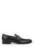 Italian-made loafers in embossed calf leather , Black