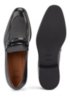 Italian-made loafers in embossed calf leather , Black