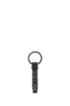 Leather key ring with coloured logo lettering, Black