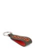 Leather key ring with coloured logo lettering, Orange