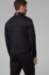 Zip-through sweatshirt with curved logo and metallic accents, Black