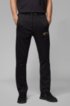 Slim-fit jogging trousers with logo and open hems, Black