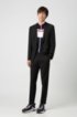 Extra-slim-fit suit in two-way stretch fabric, Black