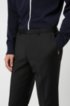 Extra-slim-fit suit in two-way stretch fabric, Black