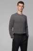 Regular-fit sweater in moulin&eacute; virgin wool, Grey