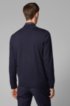Zip-through cardigan in virgin wool, Dark Blue
