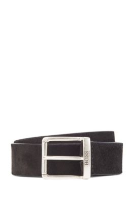 BOSS - Suede belt with a washed effect 