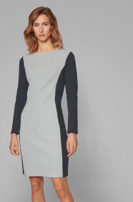 hugo boss grey dress