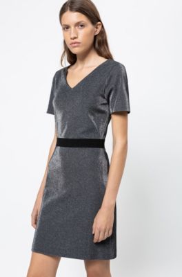 hugo boss grey dress