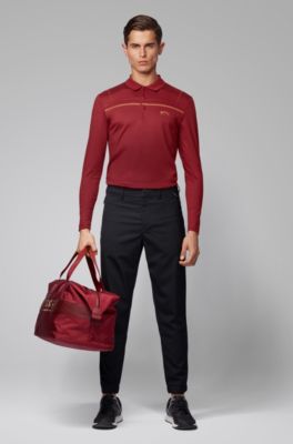 hugo boss red long sleeve polo