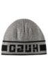 Reverse-logo beanie hat in a jacquard knit, Light Grey