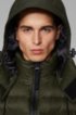 Lightweight jacket in water-repellent fabric with removable hood, Dark Green