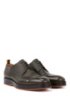 Derby shoes in Scotch-grain calf leather, Dark Brown