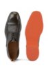 Derby shoes in Scotch-grain calf leather, Dark Brown