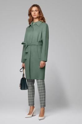 hugo boss wool coat womens