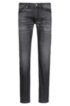 Slim-fit jeans in black comfort-stretch denim, Anthracite
