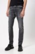 Slim-fit jeans in black comfort-stretch denim, Anthracite