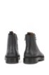 Lace-up boots in Scotch-grain leather with contrast lug sole, Black