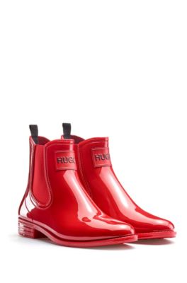 red rain booties