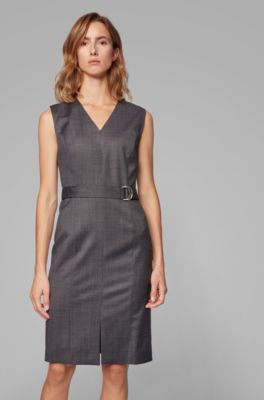 hugo boss grey dress