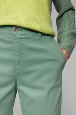 BOSS - Regular-fit cropped chinos in 
