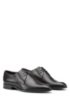 Derby shoes in smooth leather with rubber-injected sole, Black