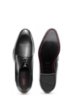 Derby shoes in smooth leather with rubber-injected sole, Black