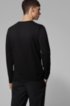 Regular-fit T-shirt in stretch cotton with reflective logo, Black