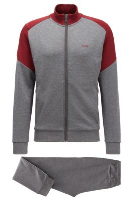 hugo boss full tracksuit grey