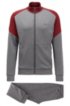 Regular-fit tracksuit with colour-blocking, Grey