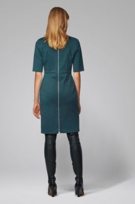 hugo boss grey dress
