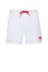 Quick-dry swim shorts with reversed-logo print, White