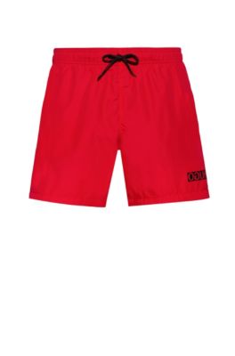 HUGO - Quick-dry swim shorts with 