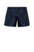 Quick-dry short-length swim shorts with camouflage print, Dark Blue