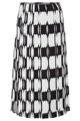 hugo boss pleated white skirt