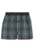 Melange-check pyjama shorts with logo waistband, Dark Grey