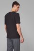Logo-print pyjama T-shirt in stretch-cotton jersey, Black