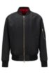 Regular-fit jacket with contrast side panels, Black