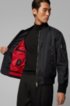 Regular-fit jacket with contrast side panels, Black