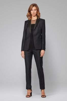 Regular-fit tuxedo-inspired jacket with 