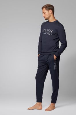 hugo boss lounge tracksuit grey