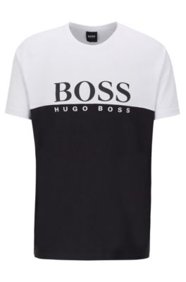 BOSS - Colour-block loungewear T-shirt 