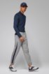 Tapered-fit jogging trousers in Italian jersey, Light Grey