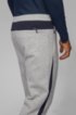 Tapered-fit jogging trousers in Italian jersey, Light Grey