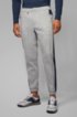 Tapered-fit jogging trousers in Italian jersey, Light Grey